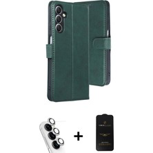 Cepte Toptan Galaxy A24 4g Siluet Işık Serisi - Siyah 6d Antistatik Mat Seramik Hayalet Nano Ekran Koruyucu + Gümüş Valdez Metal Kamera Lens