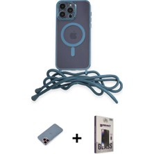 Cepte Toptan iPhone 12 Pro Max Eksen Özel Seri - Siyah Bilvis Hayalet Cam Ekran Koruyucu + Kırmızı Metal Kamera Lens Koruma Cam