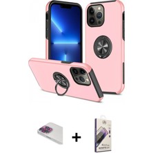 Cepte Toptan iPhone 13 Pro Max Odak Form Prime - Siyah Bilvis 3D Mat Cam Ekran Koruyucu + Gökkuşağı Pers Alüminyum Kamera Lens
