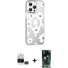 iPhone 14 Pro Max Yörünge Işık Prime - Siyah 360 Mat Full Body Arka Koruyucu + Gümüş Bilvis Titan Kamera Lens