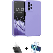 Galaxy A23 4g Kozmos Yansıma Özel Seri - Siyah 3D Antistatik Cam Ekran Koruyucu + Şeffaf Kamera Lens Koruma Cam