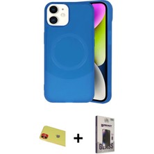 Cepte Toptan iPhone 11 Ufuk Serisi - Siyah Bilvis Hayalet Cam Ekran Koruyucu + Kırmızı Rainbow Kamera Lens Koruma Cam