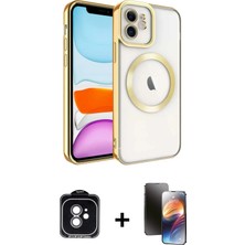 Cepte Toptan iPhone 11 Nova Işık Özel Seri - Siyah 3D Antistatik Mat Seramik Nano Ekran Koruyucu + Yeşil Pvd Metal Kamera Lens