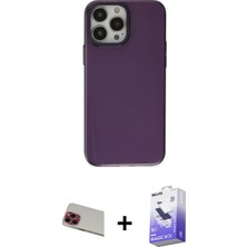 Cepte Toptan iPhone 13 Pro Max Zirve Doku Koleksiyonu - Siyah Bilvis 5in1 5d Magic Hayalet Cam Ekran Koruyucu + Kırmızı Rainbow Kamera Lens Koruma Cam