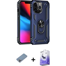 Cepte Toptan iPhone 13 Pro Max Ahenk Klasik Koleksiyonu - Siyah Bilvis 5in1 5d Magic Hayalet Cam Ekran Koruyucu + Gökkuşağı Shine Kamera Lens Koruma Cam