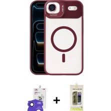 iPhone 17 Air Yadigar Asil Koleksiyonu - Siyah Joko Magic 5d Hayalet Cam + Lacivert Bilvis Titan Kamera Lens