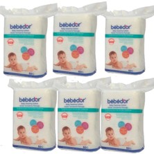 Bebedor Bebek Temizleme Pamuğu - %100 Saf Pamuk 6 Paket Tek Kullanımlık Mendil