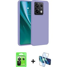 Cepte Toptan Redmi Note 13 Pro 5g Kozmos Yansıma Özel Seri - Siyah 3D Antistatik Cam Ekran Koruyucu + Siyah Raze Metal Kamera Lens