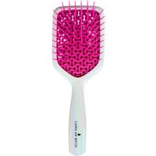 Land of Myth LOM1266 Duşta Saç Açma ve Masaj Fırçası, Islak Saç Açma Tarağı Wet Detangler (Inci Beyazı-Pembe)
