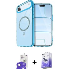 Cepte Toptan iPhone 17 Air Kıvılcım Form Prime - Siyah Bilvis 5in1 5d Magic Hayalet Cam Ekran Koruyucu + Lacivert Bilvis Titan Kamera Lens