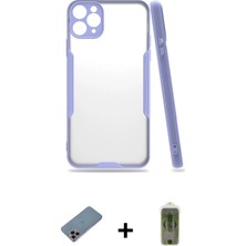 Cepte Toptan iPhone 11 Pro Atlas Asil Serisi - Siyah Joko Magic 5d Hayalet Cam + Pembe Shine Kamera Lens Koruma Cam