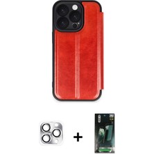Cepte Toptan iPhone 16 Pro Max Zirve Yansıma Serisi - Siyah 360 Mat Full Body Arka Koruyucu + Gümüş Pers Alüminyum Kamera Lens