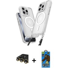 Cepte Toptan iPhone 14 Pro Max Atlas Doku Koleksiyonu - Siyah 18D Cam Ekran Koruyucu + Gold Raze Metal Kamera Lens