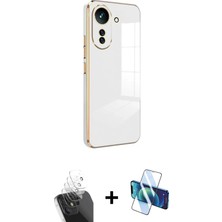 Redmi 13C Yankı Serisi - Siyah 3D Antistatik Seramik Nano Ekran Koruyucu + Şeffaf Kamera Lens Koruma Cam