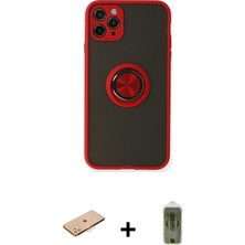 iPhone 11 Pro Yörünge Çizgi - Siyah Joko Magic 5d Hayalet Cam + Turuncu Renkli Kamera Lens Koruma Cam