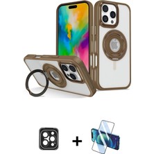 Cepte Toptan iPhone 16 Pro Max Nova Minimal Serisi - Siyah 3D Antistatik Cam Ekran Koruyucu + Siyah Pvd Metal Kamera Lens