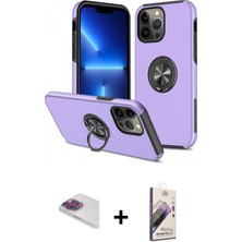 Cepte Toptan iPhone 13 Pro Max Odak Form Prime - Siyah Bilvis 3D Mat Cam Ekran Koruyucu + Gökkuşağı Pers Alüminyum Kamera Lens
