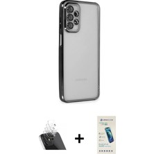 Cepte Toptan Galaxy A23 4g Vadi Minimal - Şeffaf Pasifik Cam Ekran Koruyucu + Şeffaf Kamera Lens Koruma Cam