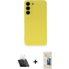 Cepte Toptan Galaxy S23 Plus Ahenk Serisi - Siyah 6d Mat Seramik Hayalet Nano Ekran Koruyucu + Şeffaf Kamera Lens Koruma Cam