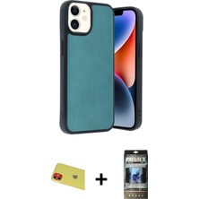 Cepte Toptan iPhone 11 Kıvılcım Işık Serisi - Siyah 34D Hayalet Izgaralı Cam + Kırmızı Rainbow Kamera Lens Koruma Cam