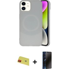 Cepte Toptan iPhone 11 Ufuk Serisi - Siyah 3D Antistatik Hayalet Cam Ekran Koruyucu + Kırmızı Rainbow Kamera Lens Koruma Cam