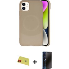 Cepte Toptan iPhone 11 Ufuk Serisi - Siyah 3D Antistatik Hayalet Cam Ekran Koruyucu + Kırmızı Rainbow Kamera Lens Koruma Cam