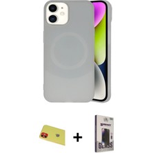 Cepte Toptan iPhone 11 Ufuk Serisi - Siyah Bilvis Hayalet Cam Ekran Koruyucu + Kırmızı Rainbow Kamera Lens Koruma Cam