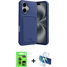 Cepte Toptan iPhone 17 Vadi Çizgi Prime - Siyah 3D Antistatik Seramik Nano Ekran Koruyucu + Gri Raze Metal Kamera Lens