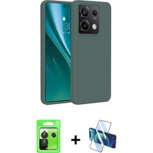 Cepte Toptan Redmi Note 13 Pro 5g Kozmos Yansıma Özel Seri - Siyah 3D Antistatik Cam Ekran Koruyucu + Siyah Raze Metal Kamera Lens