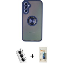 Cepte Toptan Galaxy A24 4g Yörünge Çizgi - Siyah 6d Mat Seramik Hayalet Nano Ekran Koruyucu + Gümüş Valdez Metal Kamera Lens