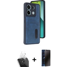 Cepte Toptan Redmi Note 13 Pro 4g Yörünge Işık Serisi - Siyah 3D Antistatik Hayalet Cam Ekran Koruyucu + Şeffaf Kamera Lens Koruma Cam