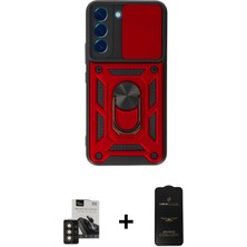 Cepte Toptan Galaxy S24 Ahenk Klasik - Siyah 6d Antistatik Mat Seramik Hayalet Nano Ekran Koruyucu + Gold Pvd Metal Kamera Lens