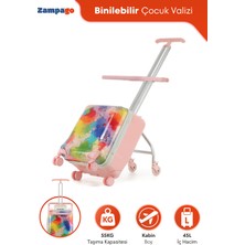 Zampago Free Like The Wind Binilebilir Çocuk Valizi – Düşme Engelleyici