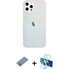 Cepte Toptan iPhone 12 Pro Max Nova Çizgi - Siyah 3D Antistatik Seramik Nano Ekran Koruyucu + Gökkuşağı Shine Kamera Lens Koruma Cam