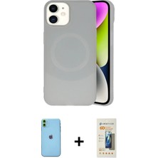 iPhone 11 Ufuk Serisi - Siyah 6d Mat Seramik Hayalet Nano Ekran Koruyucu + Yeşil Neon Fosforlu Kamera Lens