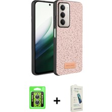 Cepte Toptan Redmi 15 4g Vadi Klasik Serisi - Şeffaf Pasifik Cam Ekran Koruyucu + Gümüş Raze Metal Kamera Lens