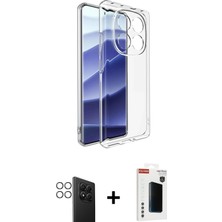 Redmi Note 14 Pro 4g Zirve Doku - Şeffaf Hayalet Polymer Nano Ekran Koruyucu + Gümüş Pvd Metal Kamera Lens