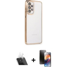 Cepte Toptan Galaxy A73 5g Vadi Minimal - Siyah 3D Antistatik Mat Seramik Nano Ekran Koruyucu + Şeffaf Kamera Lens Koruma Cam