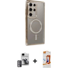 Cepte Toptan Galaxy S24 Ultra Zirve Doku Prime - Siyah Autokit 5in1 Fiber Polymer Nano Ekran Koruyucu + Pembe Pvd Metal Kamera Lens