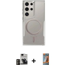 Cepte Toptan Galaxy S24 Ultra Yadigar Klasik Özel Seri - Siyah Autokit 5in1 Fiber Hayalet Polymer Nano Ekran Koruyucu + Gold Pvd Metal Kamera Lens