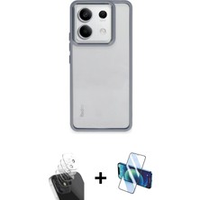 Cepte Toptan Redmi Note 13 Pro 4g Nova Işık Serisi - Siyah 3D Antistatik Seramik Nano Ekran Koruyucu + Şeffaf Kamera Lens Koruma Cam