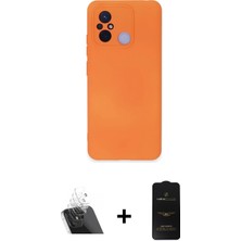 Cepte Toptan Redmi 12C Ahenk Serisi - Siyah 6d Antistatik Mat Seramik Hayalet Nano Ekran Koruyucu + Şeffaf Kamera Lens Koruma Cam