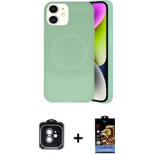Cepte Toptan iPhone 11 Ufuk Serisi - Siyah Buffer Hayalet Cam Ekran Koruyucu + Mavi Pvd Metal Kamera Lens