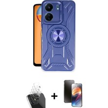 Cepte Toptan Redmi 13C Nova Yansıma Prime - Siyah 3D Antistatik Mat Seramik Nano Ekran Koruyucu + Şeffaf Kamera Lens Koruma Cam