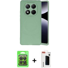 Redmi Note 14 Pro 4g Ufuk Serisi - Şeffaf Hayalet Polymer Nano Ekran Koruyucu + Siyah Raze Metal Kamera Lens