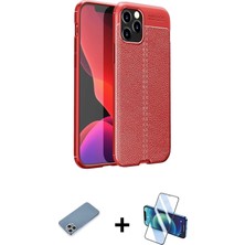 Cepte Toptan iPhone 12 Pro Max Doruk Klasik Özel Seri - Siyah 3D Antistatik Seramik Nano Ekran Koruyucu + Gümüş Shine Kamera Lens Koruma Cam