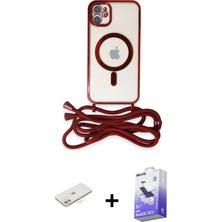 Cepte Toptan iPhone 11 Eksen Özel Seri - Siyah Bilvis 5in1 5d Magic Hayalet Cam Ekran Koruyucu + Sarı Renkli Kamera Lens Koruma Cam