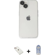 iPhone 14 Ufuk Minimal Özel Seri - Siyah Joko Magic 5d Cam + Kırmızı Diamond Kamera Lens