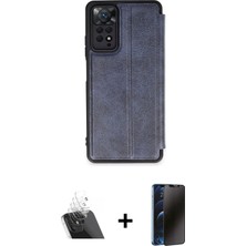 Cepte Toptan Redmi Note 12 Pro 4g Zirve Yansıma Serisi - Siyah 3D Antistatik Hayalet Cam Ekran Koruyucu + Şeffaf Kamera Lens Koruma Cam