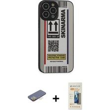 iPhone 13 Pro Max Odak Klasik Serisi - Siyah 6d Mat Seramik Hayalet Nano Ekran Koruyucu + Sarı Renkli Kamera Lens Koruma Cam